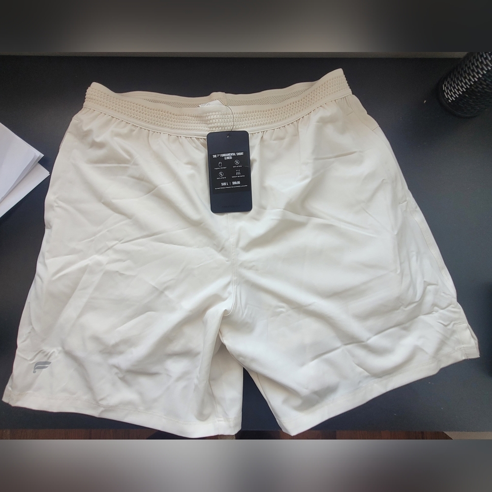 Fabletics Cream Athletic Shorts